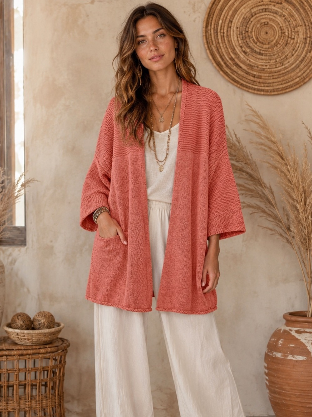 Chico’s Boho Cotton Knit Cardigan
